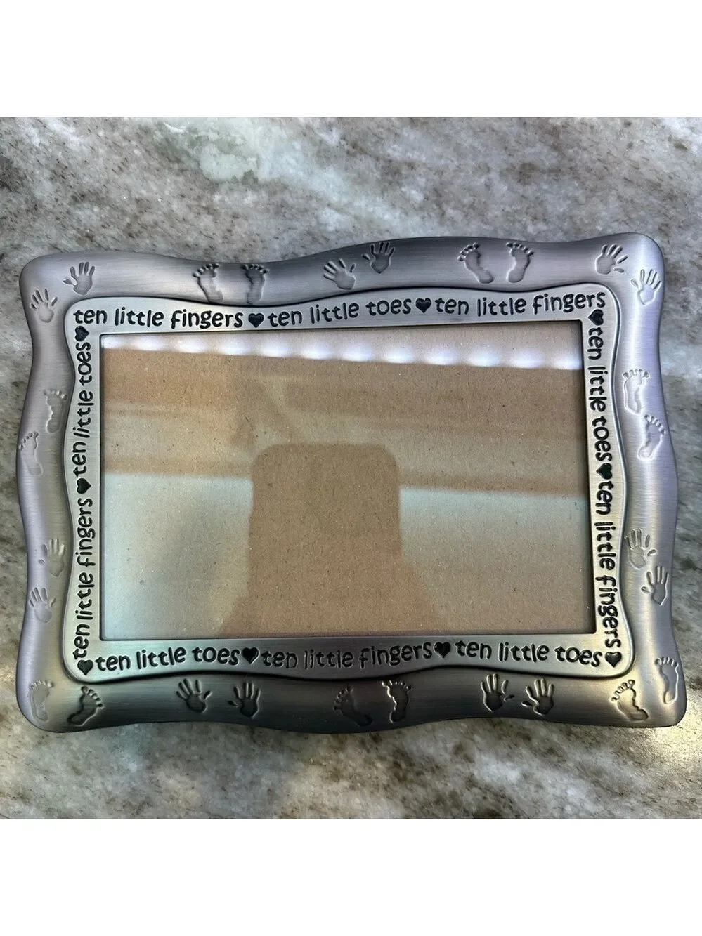 Baby Picture Frame by Malden International Designs Pewter 4x6 + Thomas Kinkade